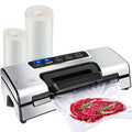 Potane Commercial Vacuum Sealer with Built-in Cutter & Bag Storage - 20 ft Rolls