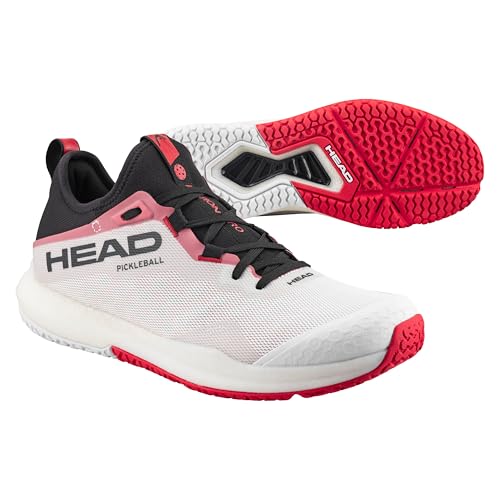 HEAD Motion Pro Men's Pickleball Shoe White/Red 13 - Durable, Breathable Court Shoe