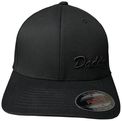 Daddy Flexible Fit Hat Black Large-X-Large Curved Brim Cap