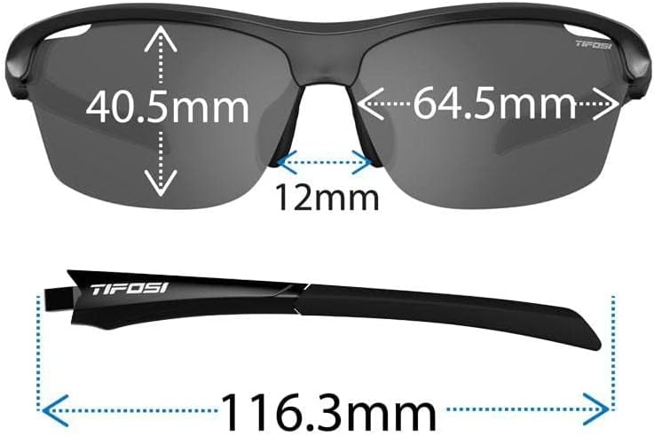 Tifosi Intense Sport Sunglasses Men & Women - Ideal For Golf, Pickleball, Running & Tennis. Vented Lenses Prevent Fogging