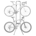 Delta Cycle Michelangelo 2 Bike Storage Rack Silver - Vertical Garage Bike Stand for Road MTB Hybrid Bikes