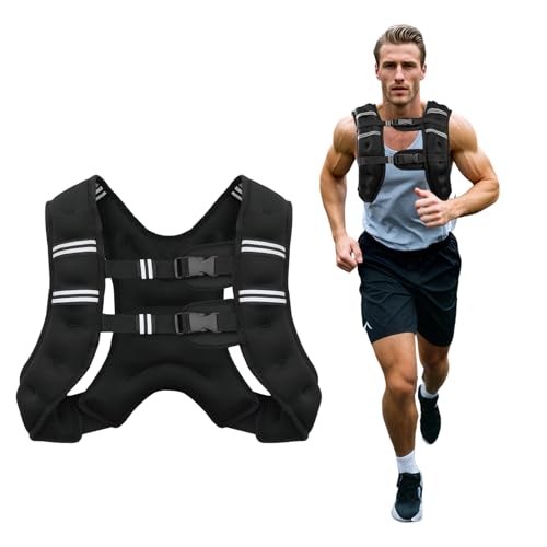 Poudee 25 lb Weighted Vest for Men Women - Adjustable Body Workout Resistance