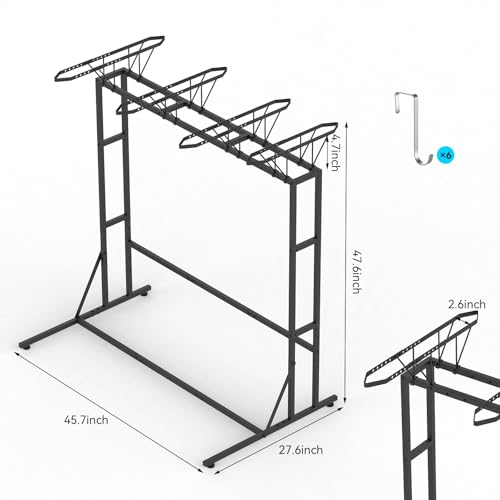 YBING Freestanding Bike Rack Garage - Vertical 4 Bike Storage Stand