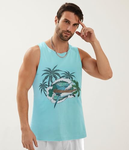 Men's Graphic Sleeveless Muscle Tank Top - Funny Casual Summer Wear