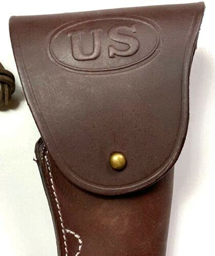 WWII Style Leather M1911 Pistol Holster for Colt & Semi-Autos - Brown