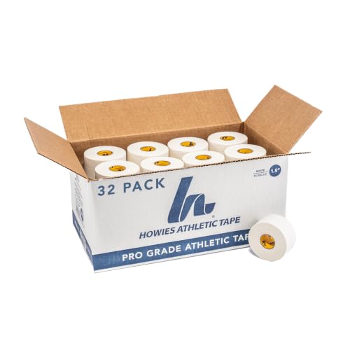 Howies Athletic Tape 1.5" x 15yd White - 32 Pack Pro-Grade Sports & Medical Tape
