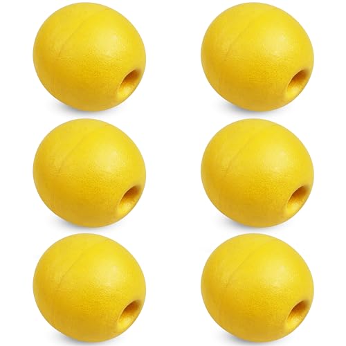 6 Pack Rope Floats Buoy for Crab Trap Marker - 3.94 x 3.94 inches, Yellow