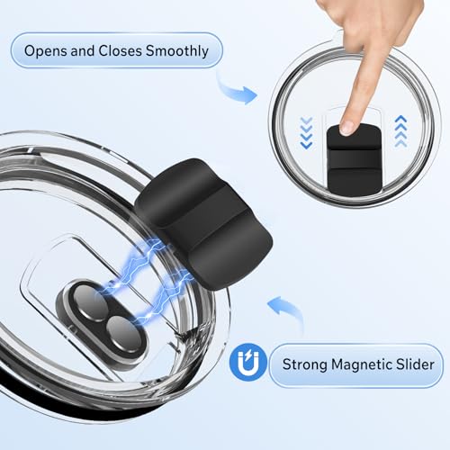 2 Pack 20 oz Tumbler Lid with Magnetic Slider Replacement for YETI