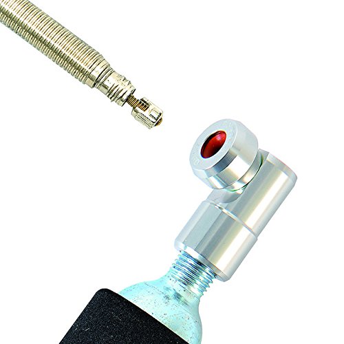 UNIQUE Silver CO2 Bike Tire Inflator with Push-to-Inflate System