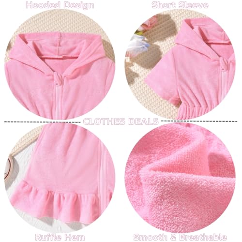 Toddler Girls Swim Cover Up Pink 12-24 Months - Baby Beachwear