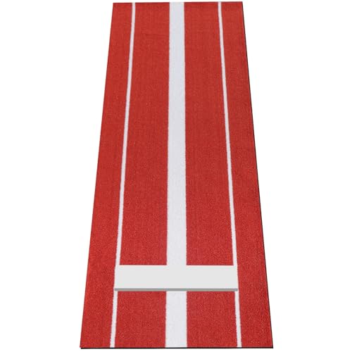 Heavy Duty Softball Pitching Mat 10x3 ft with Clay Variation, Anti-Slip Rubber Backing