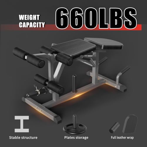 Z ZHICHI 2-in-1 Leg Curl & Extension Machine for Home Gym, Adjustable Calf & Thigh Workout Equipment