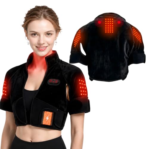 Weighted Heating Pad for Neck, Shoulders & Back with Vibration & Heat