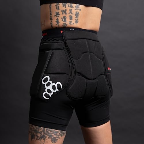 Triple Eight Bumsaver II Padded Impact Shorts for Skateboarding & Snowboarding - Large Black