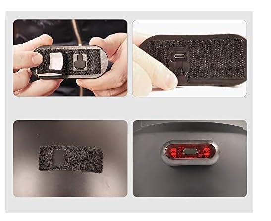 TOTMOX LED Helmet Light,Rechargeable Motorcycle Bicycle Front and Rear Headlight,Safty Warning Night Lamp for Cycling Bag Bike