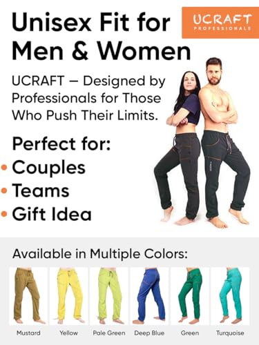 Unisex Lightweight Breathable Climbing & Bouldering Pants - Medium Long, Graphite