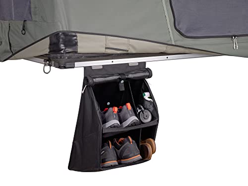 Rooftop Tent Organizer with Waterproof Mesh Storage - Black