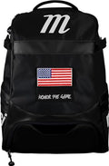 Marucci Dynamo Bat Pack Black/Black Baseball Bag with Bat & Gear Storage