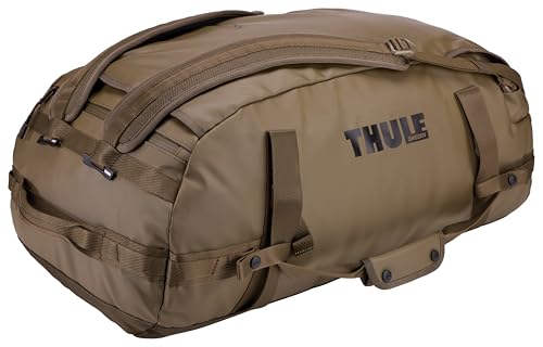 70L Weather-Resistant Duffel Bag - Khaki, Converts to Backpack, Travel Ready