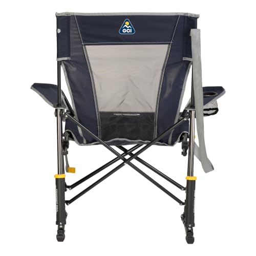GCI Outdoor Comfort Pro Rocker Camping Chair - Indigo Blue, Foldable & Portable