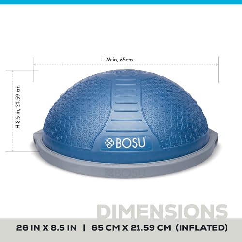 Blue 25-Inch Balance Trainer Exercise Ball with Pump - Multipurpose Fitness Equipment