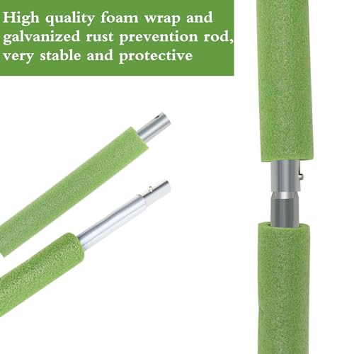 Green Universal Trampoline Poles Set with Clamp, Hardware & Enclosure Connectors