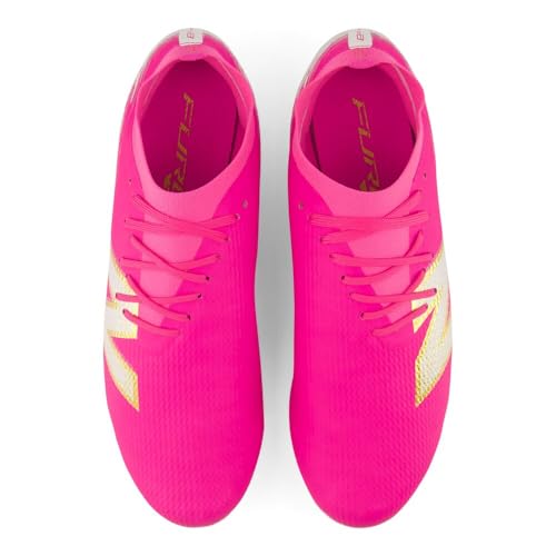 New Balance Unisex Furon Team FG V8 Soccer Cleats - Pink Heat/Sea Salt, 11.5 Women / 10 Men