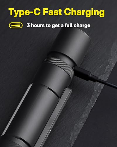 Rechargeable LED Emergency Flashlight with Window Breaker & Seatbelt Cutter – 1000 Lumens, Magnetic, Zoomable, Waterproof