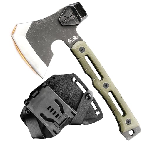 HX OUTDOORS Army Green Multifunctional Camping & Splitting Axe 10-inch