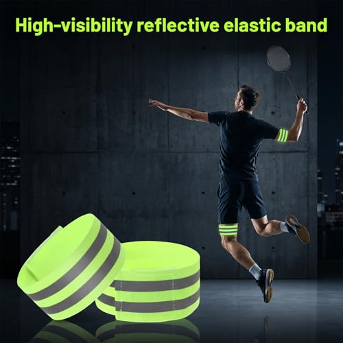 High Visibility Reflective Armbands for Running Cycling Walking - 8 Pack