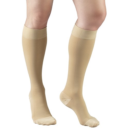 Compression Stockings Men Women Beige 2X-Large 15-20 mmHg Support Hose