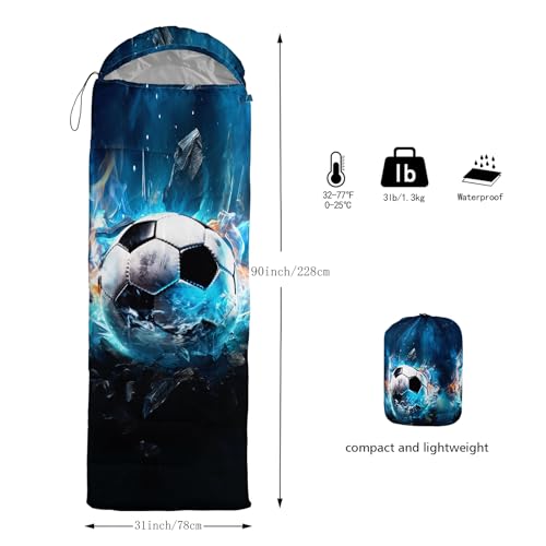Sea Turtle Kids Sleeping Bag Blue 90in Waterproof Compact Ocean Camping Gear