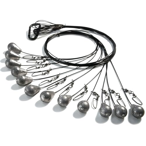 GearOZ 6oz Duck Decoy Weights Anchors Tangle-Free Texas Rig 48 Inch