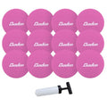 Pink 4-Inch Mini Volleyballs 12-Pack with Pump - Pool & Beach Friendly