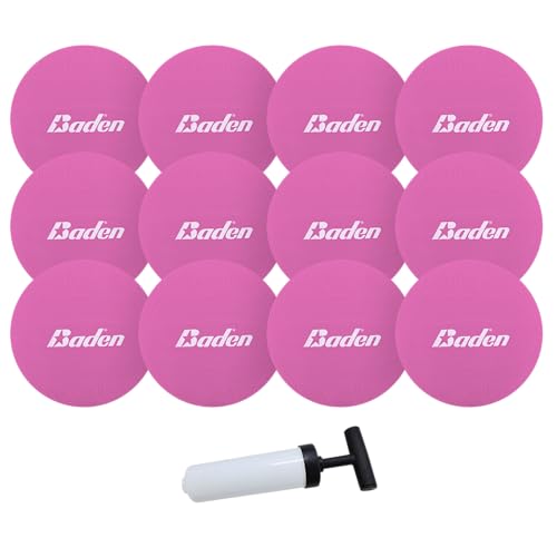 Pink 4-Inch Mini Volleyballs 12-Pack with Pump - Pool & Beach Friendly
