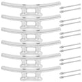 10 Inch Galvanized Dock Cleats with Bolts - 6 Pack for Boat Docks, Piers & Marine Use