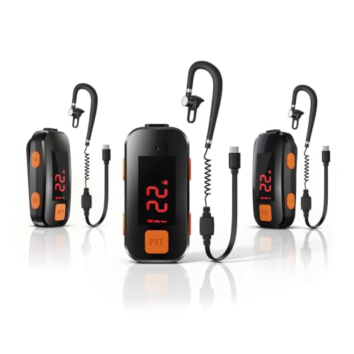 3 Pack Mini Waterproof Walkie Talkies for Adults, 2-Mile Range, IP54 Rated, with Earpiece