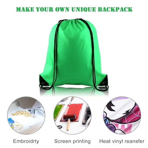 Colorful Drawstring Backpack Bags Set - 80 Pack, Lightweight & Durable
