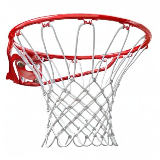 Spalding 18-Inch Steel Basketball Rim with Net - Fixed Red, Indoor & Outdoor