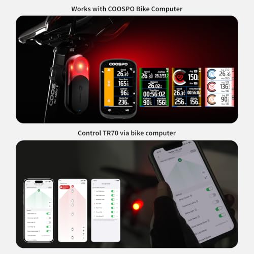 Bike Radar Tail Light with Auto Brake Alert & 7 Modes - Long Battery Life