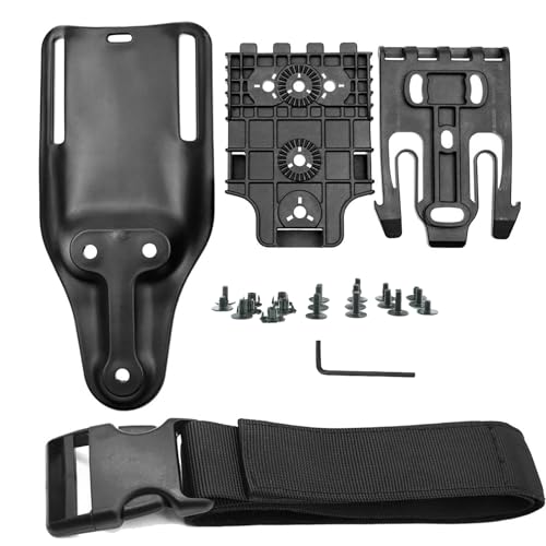 Black QLS Quick Locking System Kit with Fork & Duty Receiver Plate for Tactical Use - Mid/Low