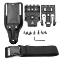 Black QLS Quick Locking System Kit with Fork & Duty Receiver Plate for Tactical Use - Mid/Low