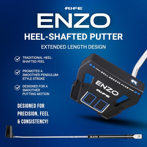Long Golf Putter 38 Inch with 16 Inch Grip and Headcover - Stable Offset Steel Shaft