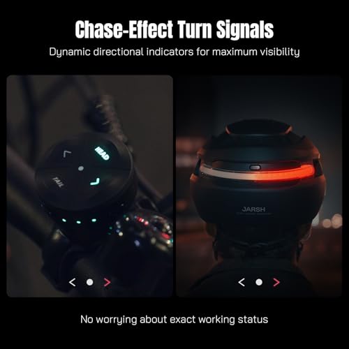 Electric Bike Helmet with Lights & Turn Signal - Black, Fits 85% Riders