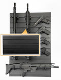 Black Wall-Mounted Gun Rack for Rifles & Pistols - Modular Firearms Organizer
