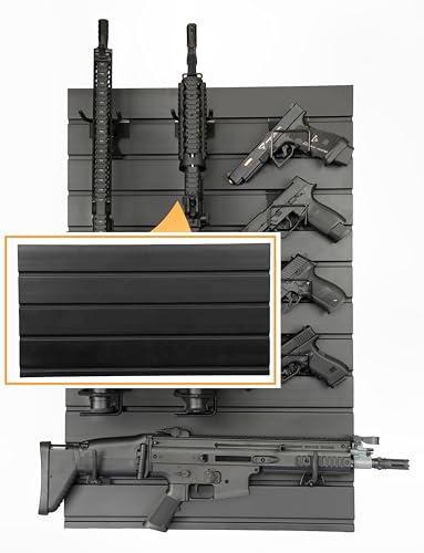Black Wall-Mounted Gun Rack for Rifles & Pistols - Modular Firearms Organizer
