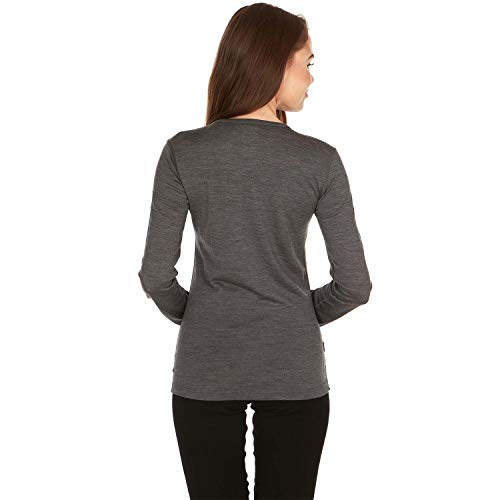 Minus33 3X-Large Merino Wool Women's Midweight Base Layer Crew - Charcoal Gray
