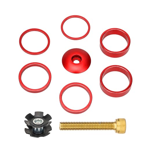 Purple Bicycle Headset Spacer Kit Aluminium Alloy with Stem Cap & Bolts