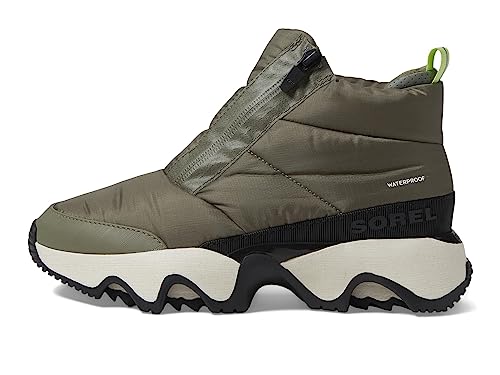 Sorel Women's Kinetic Impact Puffy Waterproof Winter Boots - Stone Green, Black