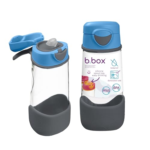 Kids Water Bottle 15oz Sport Spout BPA-Free Toddler Hydration Bottle Blue Slate